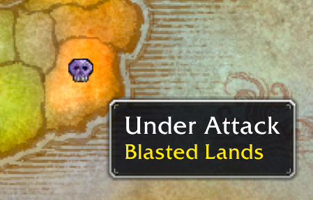 Region with Scourge Invasion purple skull